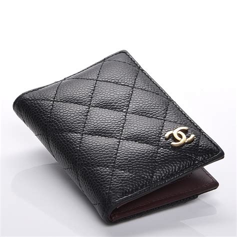 chanel bifold wallet caviar black|Chanel Wallets & Card Holders .